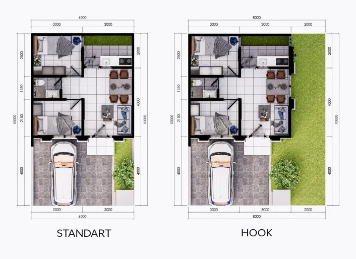 Floor plan for Tipe 60