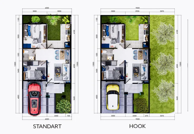 Floor plan for Tipe 72